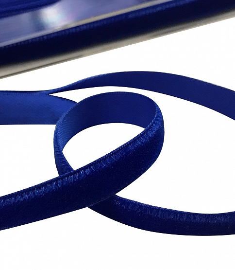 10mm Royal Blue Velvet Ribbon 10 Mtr Roll - Click Image to Close